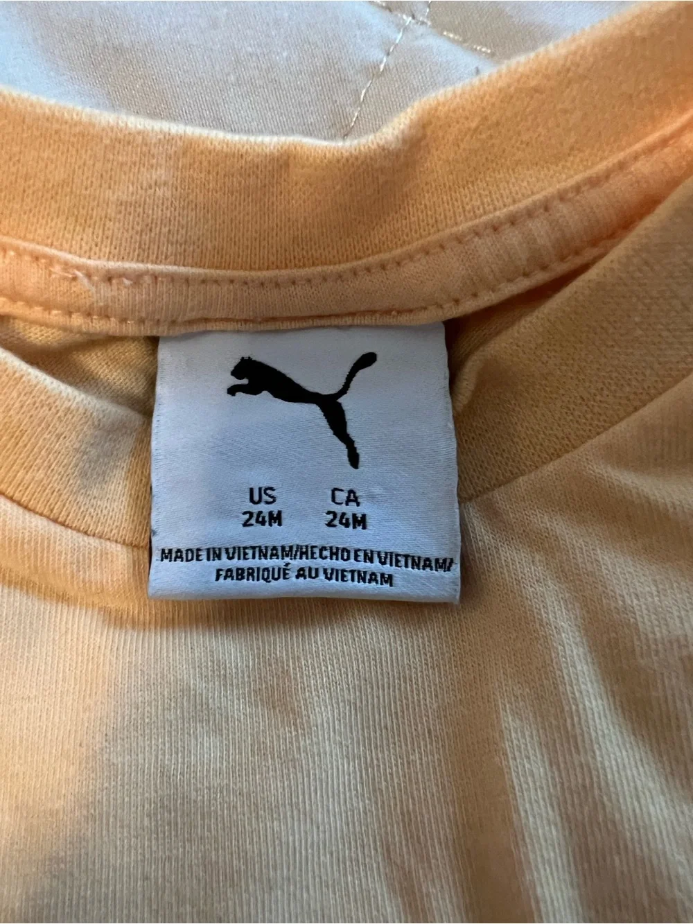 Puma Peach Tee and Navy Shorts Kids Pajama Set